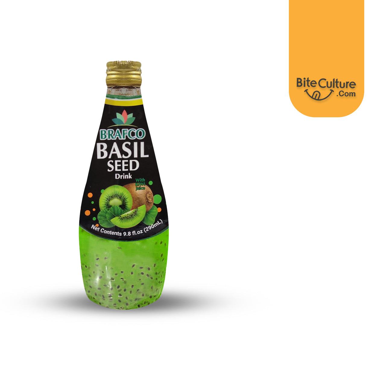 Brafco-Kiwi Juice Basil Seed Drink 290 ml (9.8 Oz)