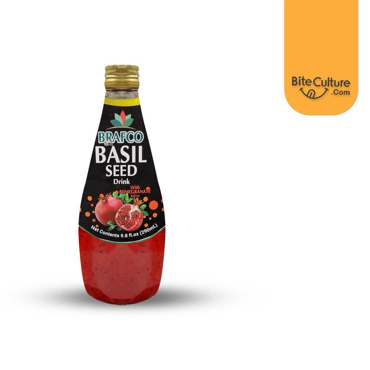 Brafco-Pomegranate Juice Basil Seed Drink 290 ml (9.8 Oz)