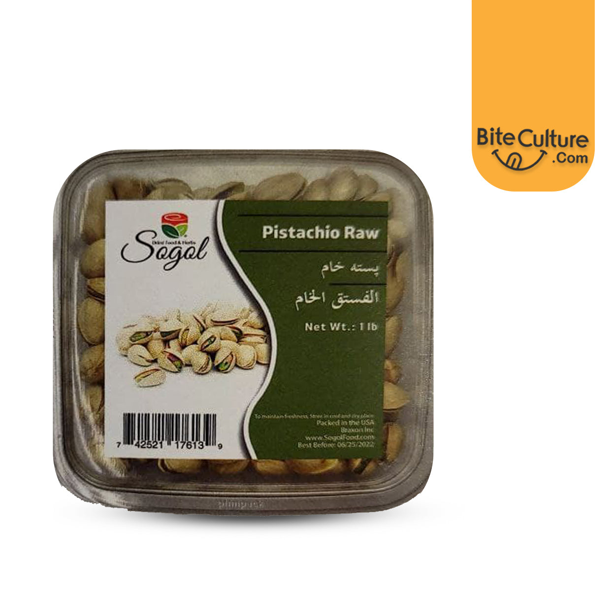 Sogol-Pistachio Raw-Large Size 16 Oz 453 Gr