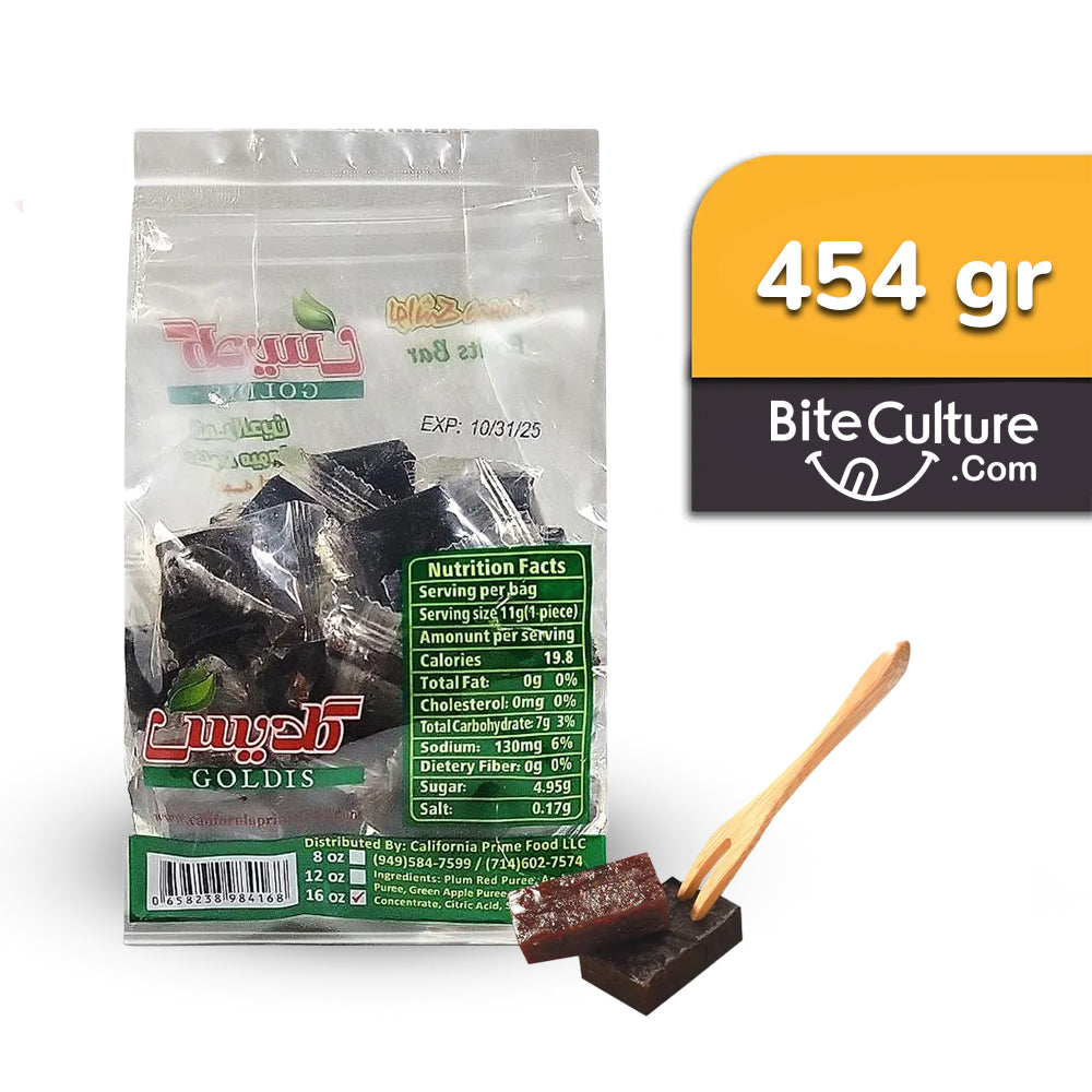 Goldis-Fruit Bar-Loghmeie Lavashak 16 Oz