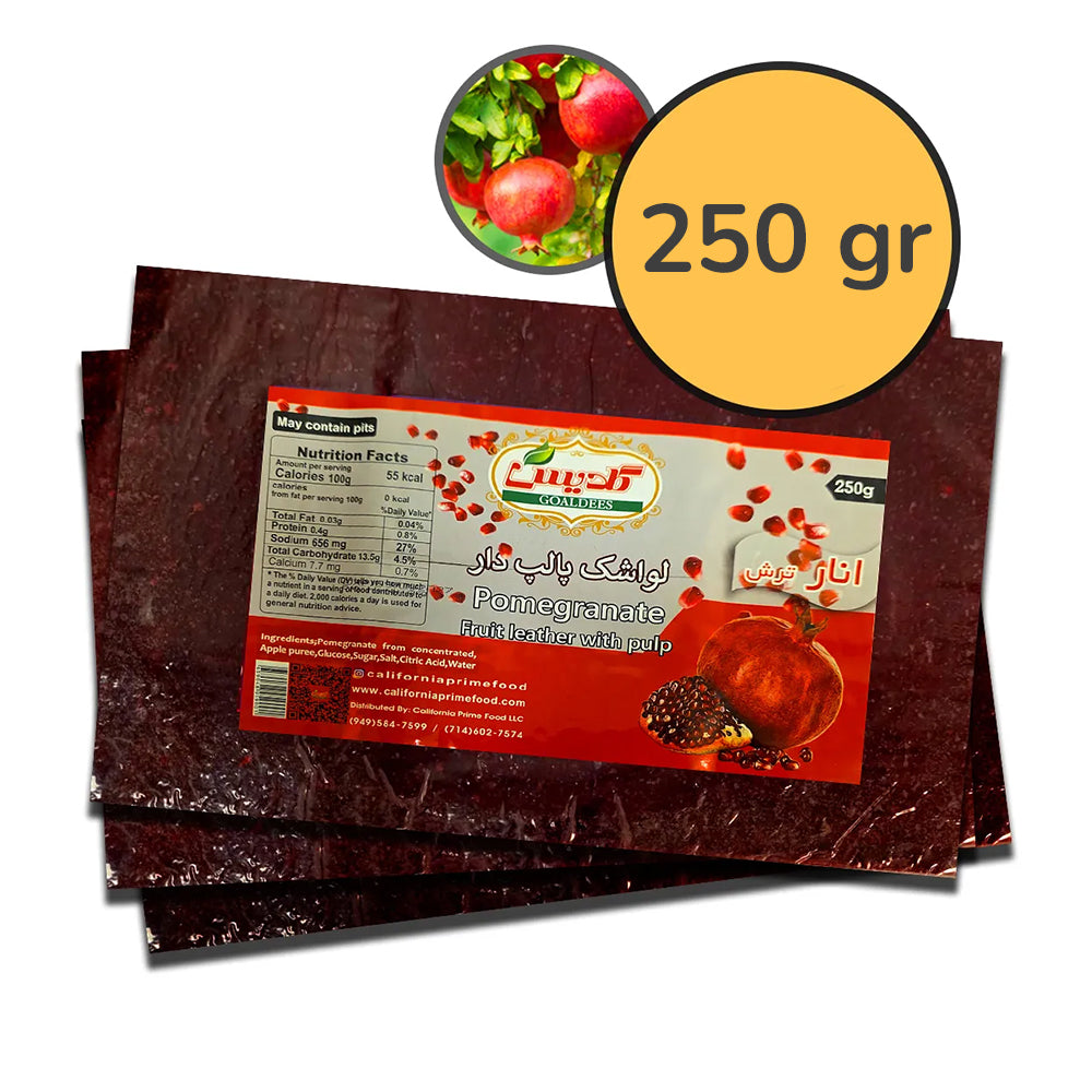 Goldis-Lavashak-4 Flavour with Pulp 250 Gr