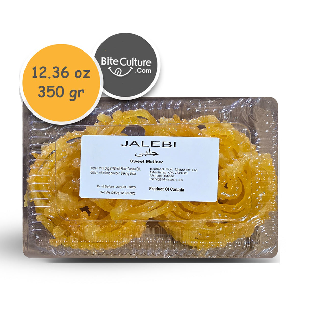 Jalebi Zolbia-Sweet Mellow 12.36 oz 350 Gr