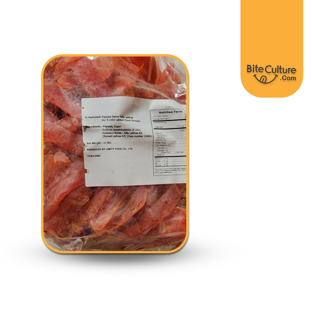 Papaya Dried Sliced Dehydrated 1 Lb