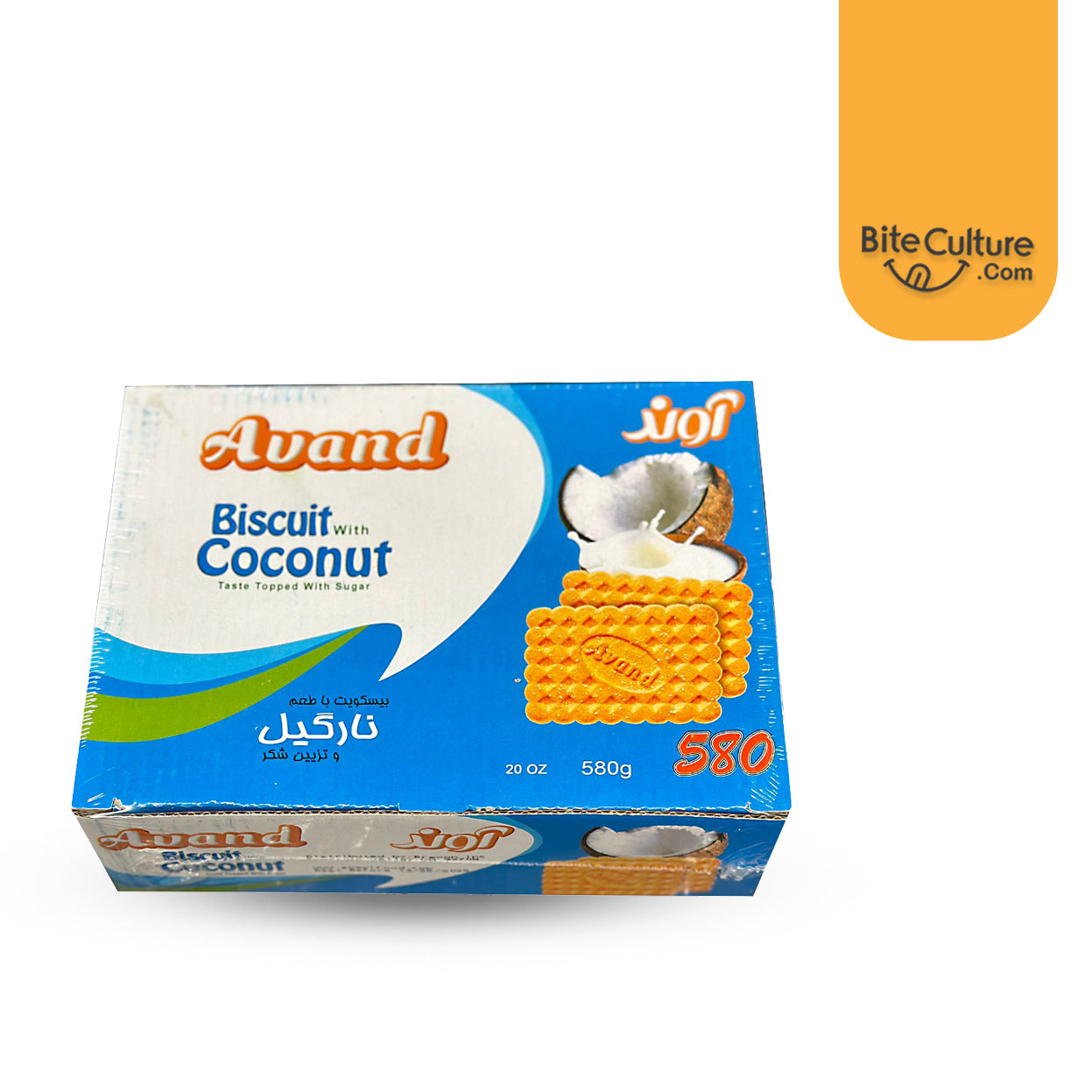 Avand-Biscuit with Coconut Taste Topped with Sugar 20 Oz 580 Gr