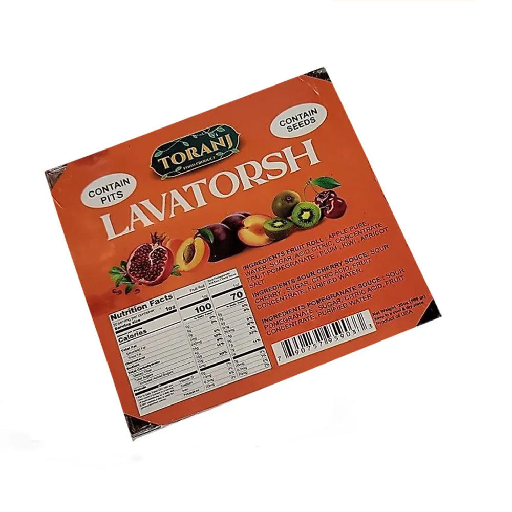 Toranj-Lavatorsh-Lavashak roll, sour cherry with pits and raspberries 20 oz 560 Gr