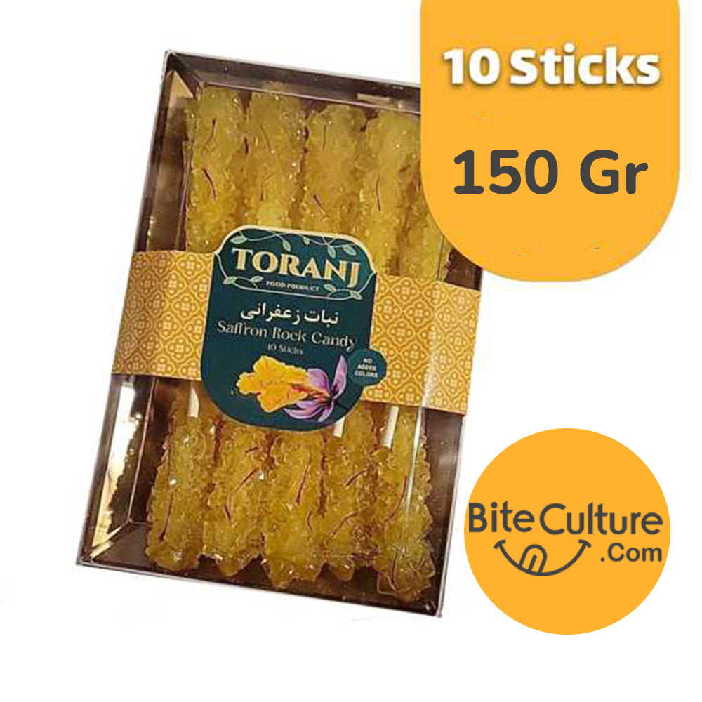 Toranj Nabat-Saffron Rock Candy 10 Stick - 150 Gr