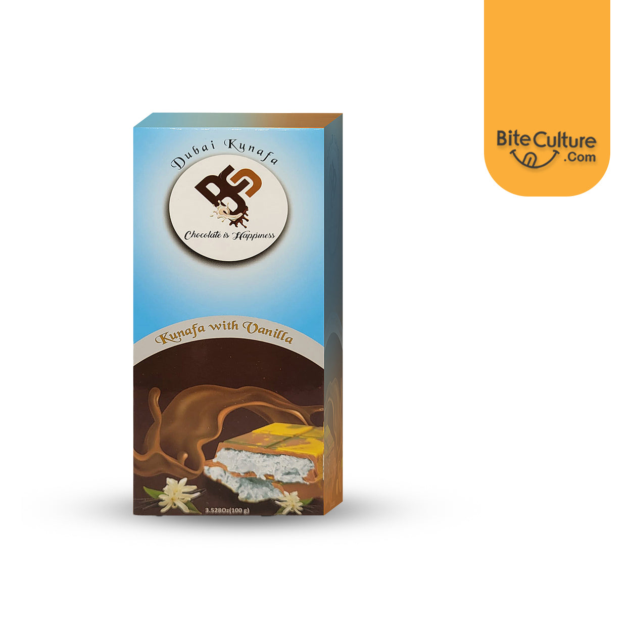 Dubai Kunafa-Chocolate Vanilla with Kunafa 3.5 0z 100 gr