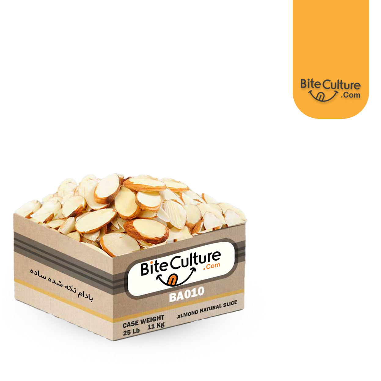 Almond Natural Slice 25 Lb 11 Kg