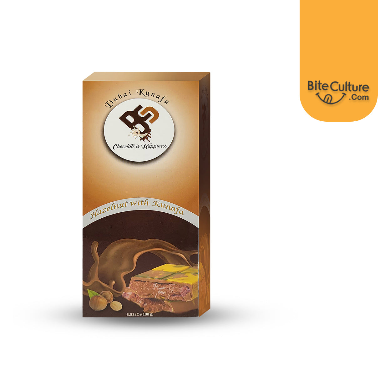 Dubai Kunafa-Chocolate Hazelnut with Kunafa 3.5 0z 100 gr