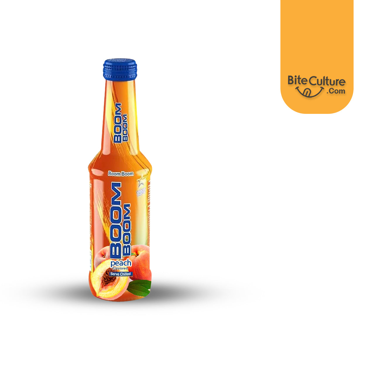 BoomBoomStar-Peach Flavored Carbonated Drink 250 ml (8.5 Oz)