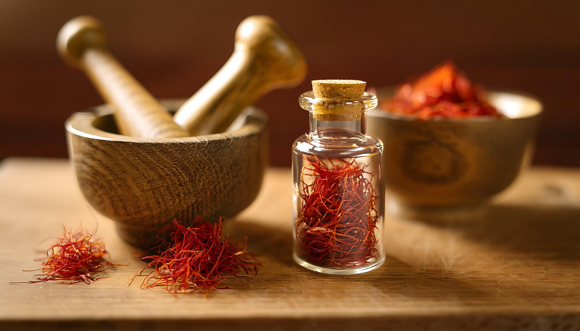 Vibrant saffron threads glass jar 1302875 9715